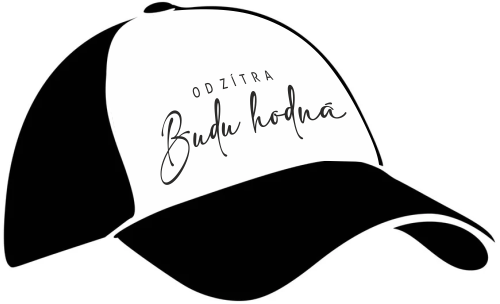 Kšiltovka od zítra budu hodná detail produktu varianta BÍLO černá